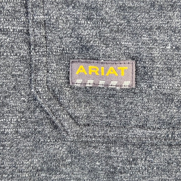 ARIAT‎ Rebar 1/4 Zip Pullover Shirt Men's LARGE Gray Long Sleeve Workwear - Picture 5 of 10